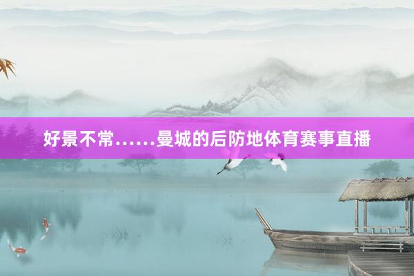 好景不常……曼城的后防地体育赛事直播