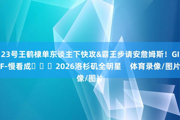 23号王鹤棣单东谈主下快攻&霸王步请安詹姆斯！GIF-慢看成			2026洛杉矶全明星    体育录像/图片